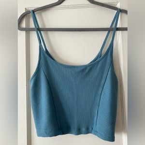 Urban Outfitters Corset Lined Crop Top Blue Large